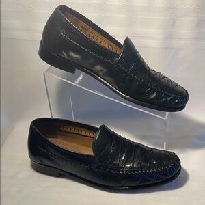 Elegant BASS BOOT Black Leather Slip-On Loafers